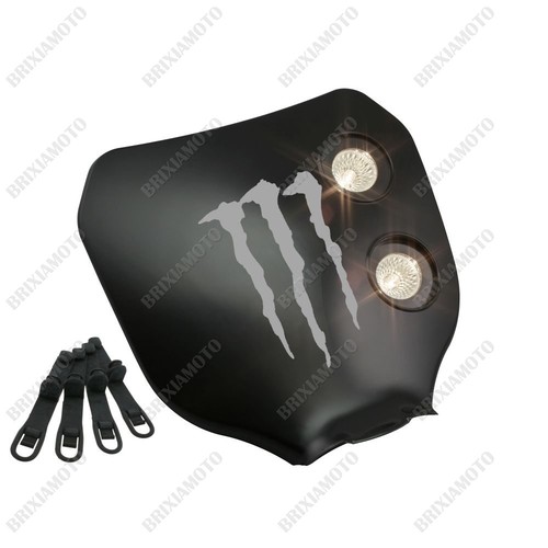 Maschera doppio faro nero - doppio,
