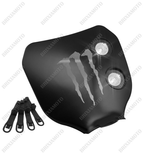 Maschera doppio faro nero - maschera,